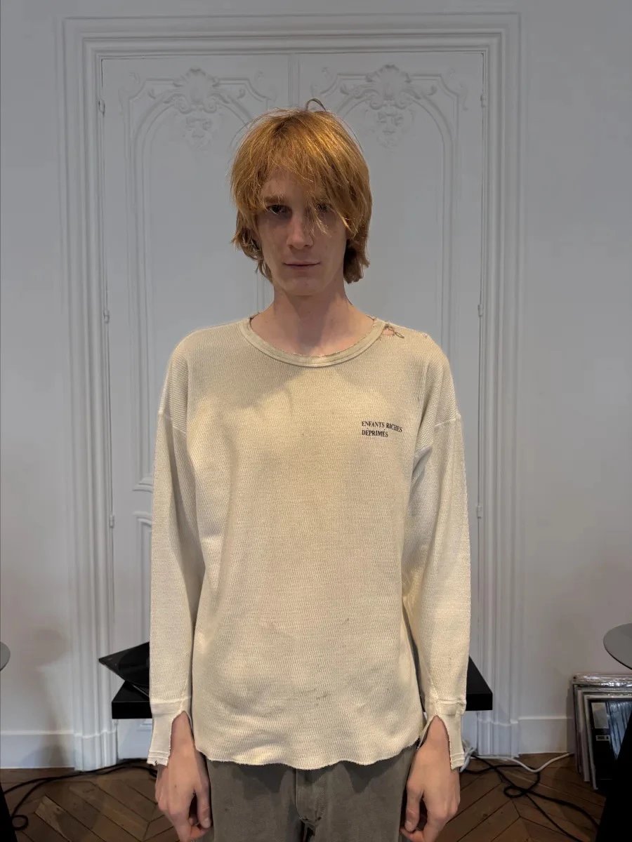 ERD 25FW Distressed Waffle Knit Long Sleeve