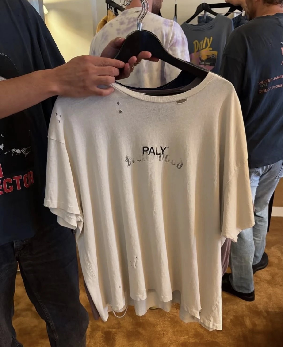 PlayHollywood white slogan short sleeved shirt