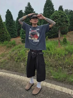 thumbnail for Paly Hollywood x THE ROLLING STONES Washed Distressed Short Sleeves