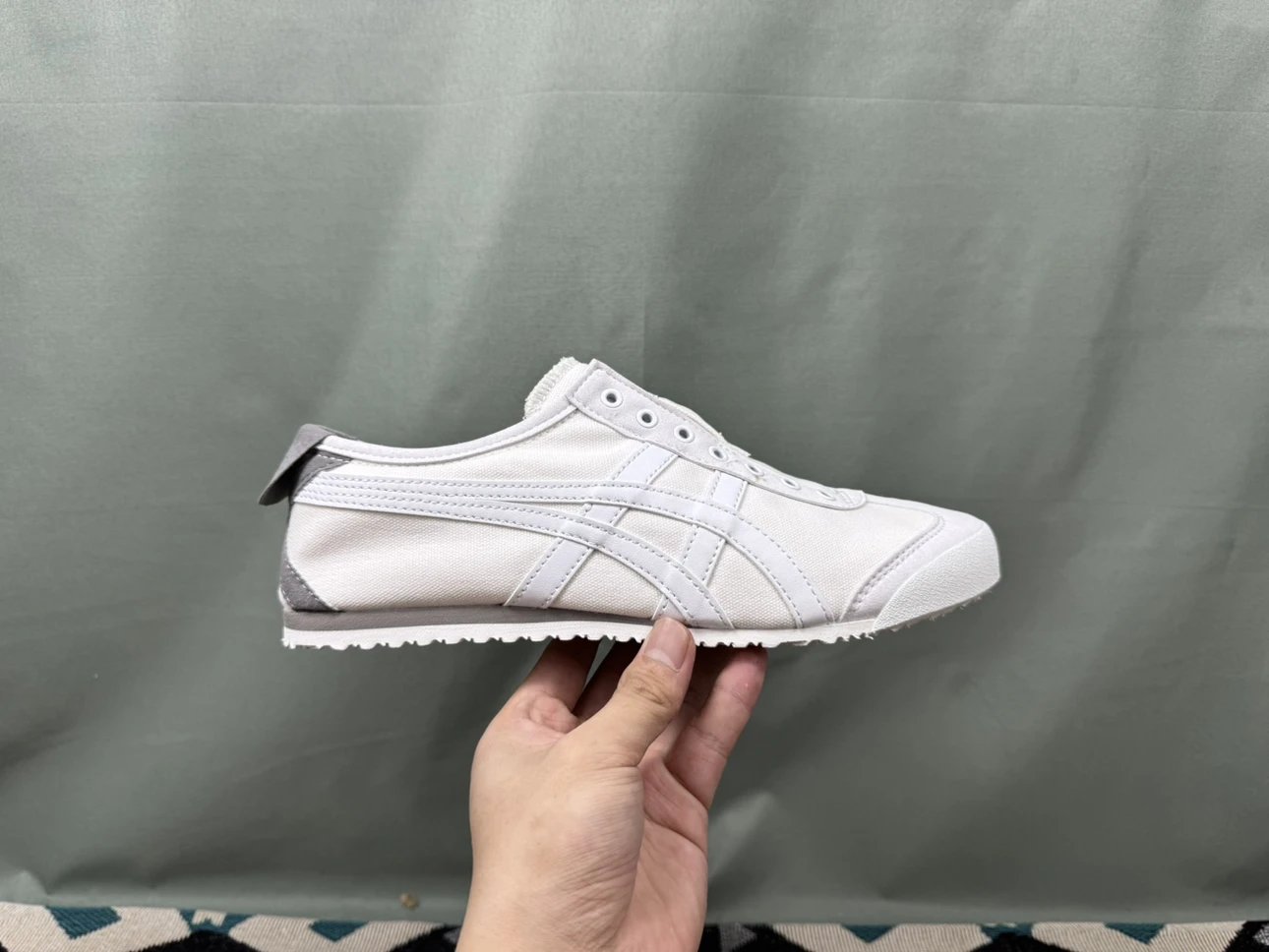 Onitsuka Tiger Mexico 66 White Gray Canvas Sneakers