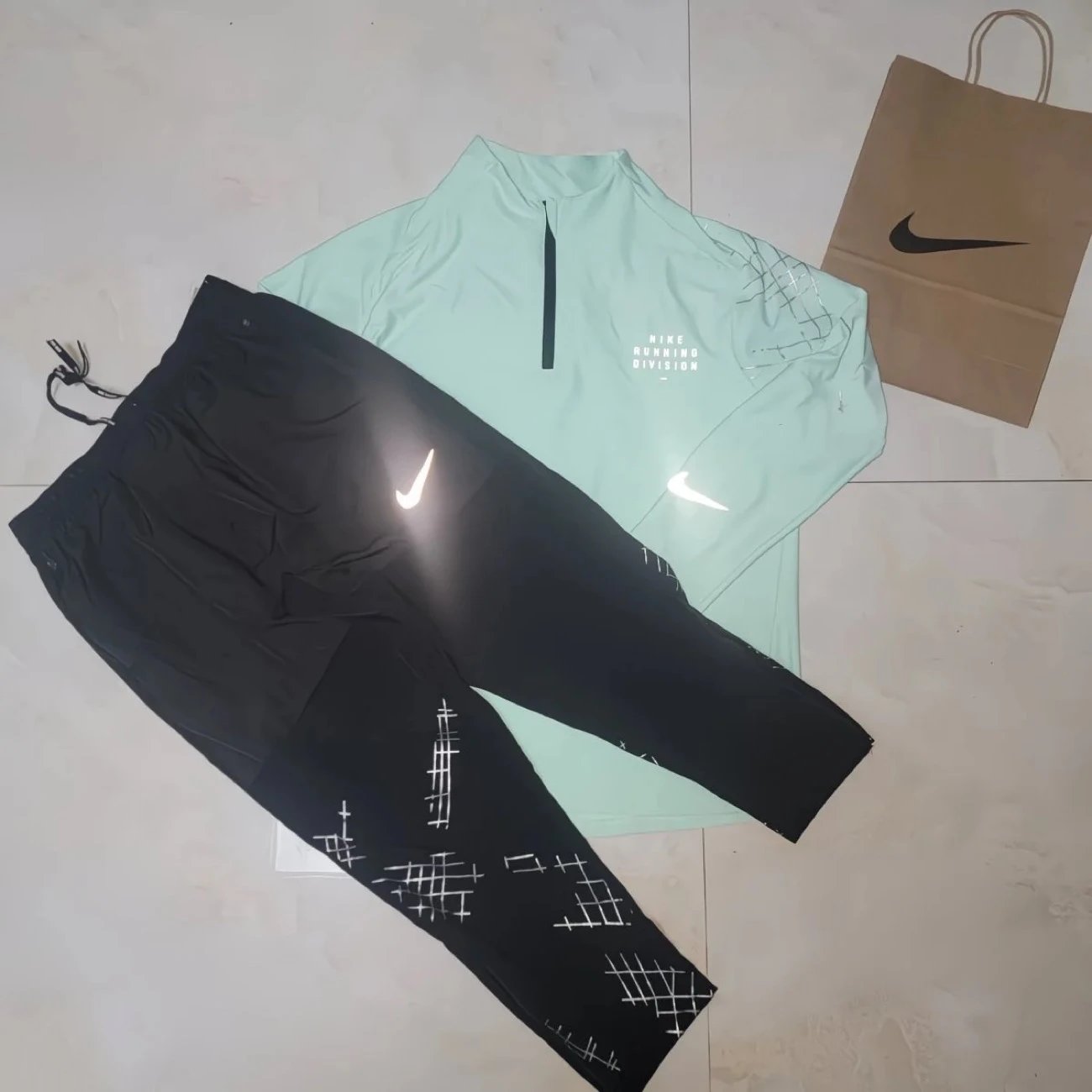 3 Green Half-Zip + Pants