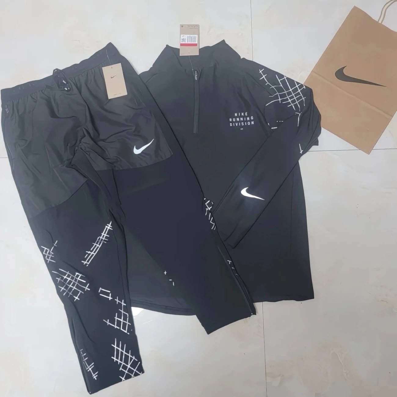 3 Black Half-Zip + Pants