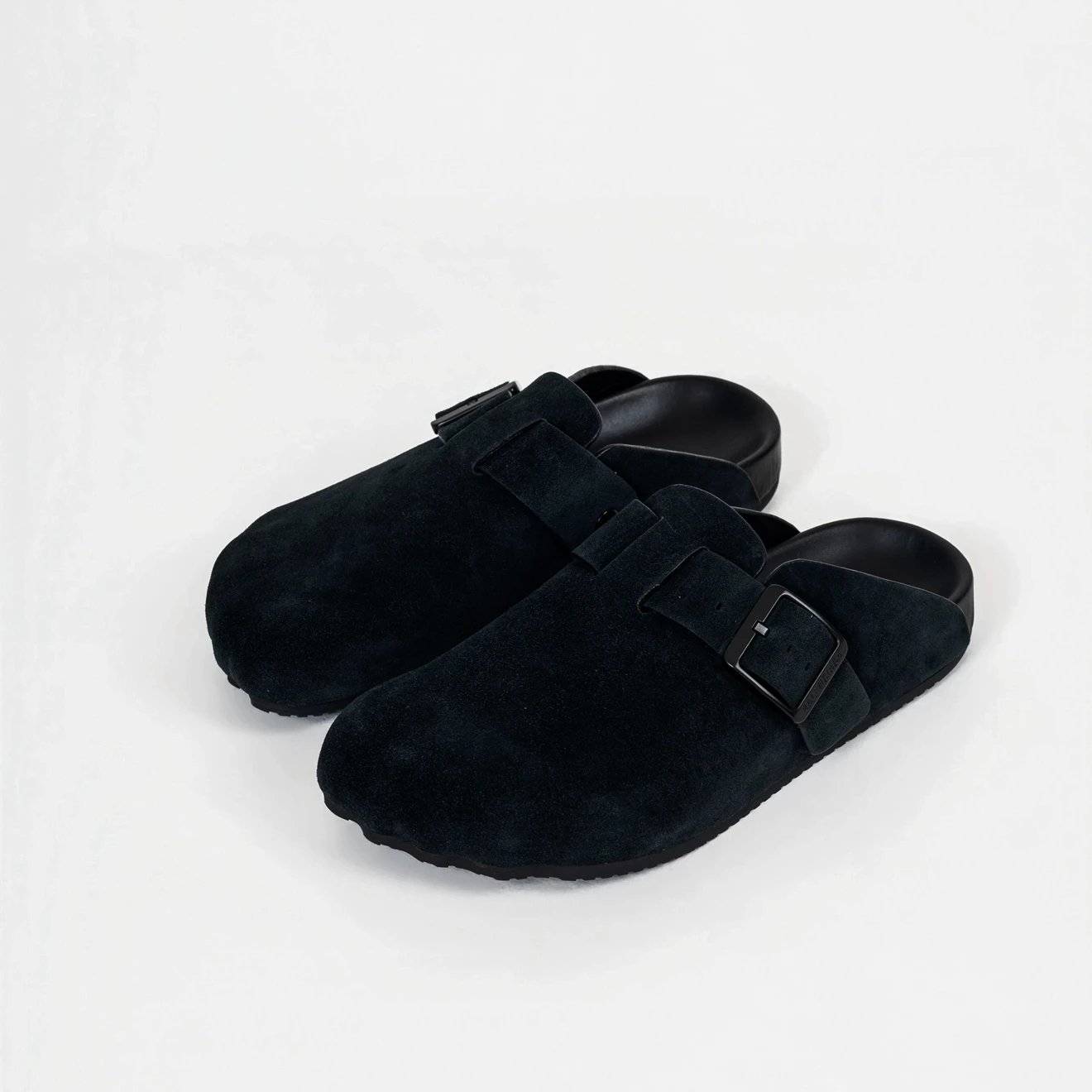 Cola's Bar style black Sunday suede cowhide Boken five toe shoes