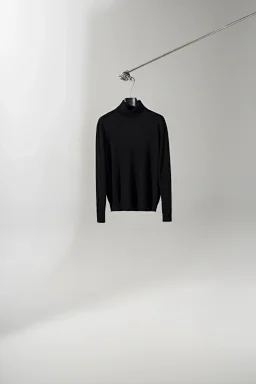 thumbnail for Cola presents LP black and ebony high-neck Basuran wool ribbed knitwear