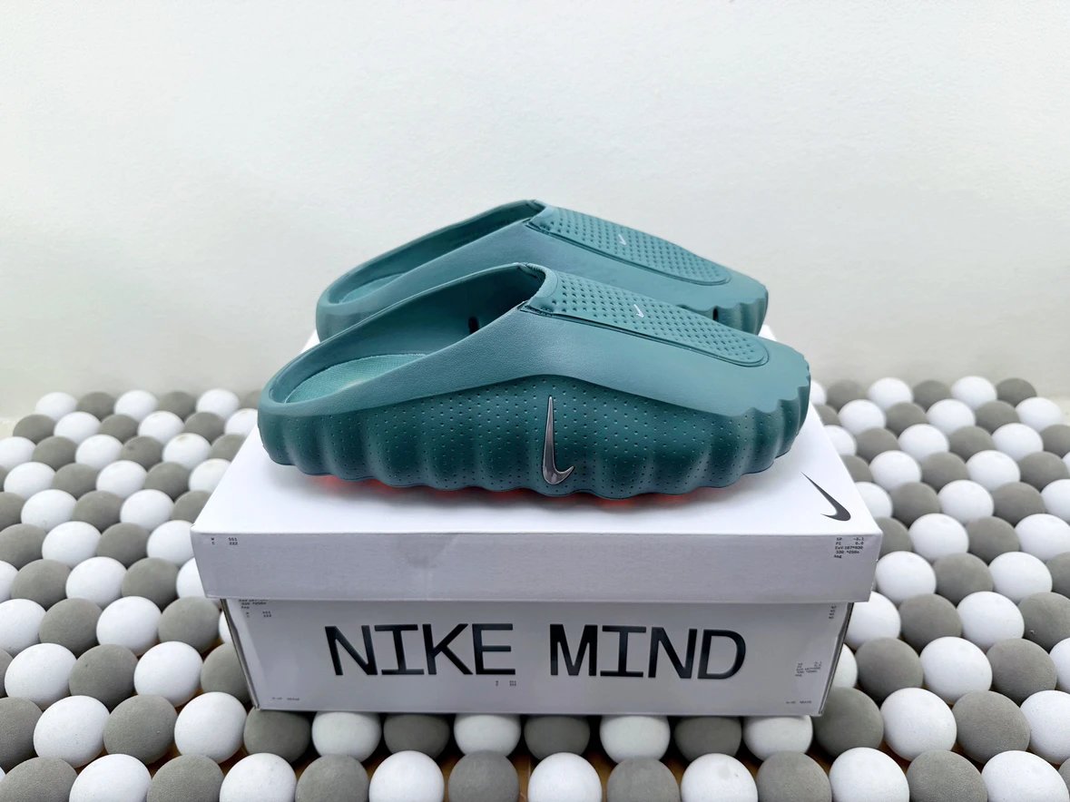 Nike Mind 001 Mineral Slate 舒适贴合包头拖鞋 男女同款 绿色 HQ4307-300