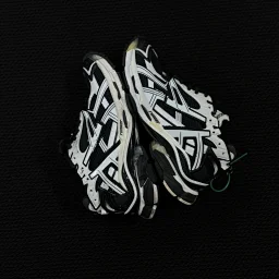 thumbnail for Cola-Bal Style Runner Black and White Full Material Original Sneakers (Spot Issued within 3 Days of the Divine Work Hit the Whole Network)