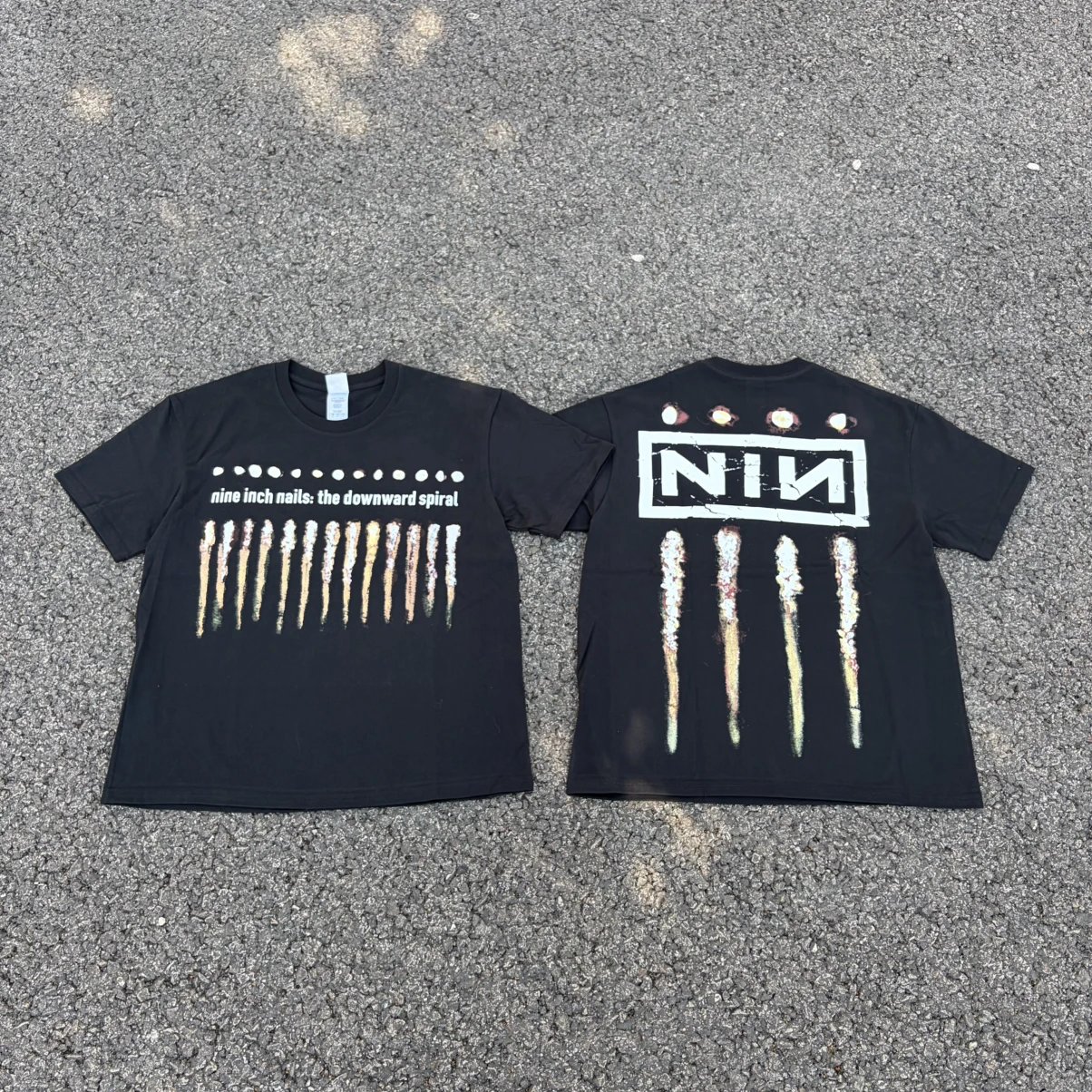 VTG 9 Inch Nail Short Sleeve T-Shirt Couple