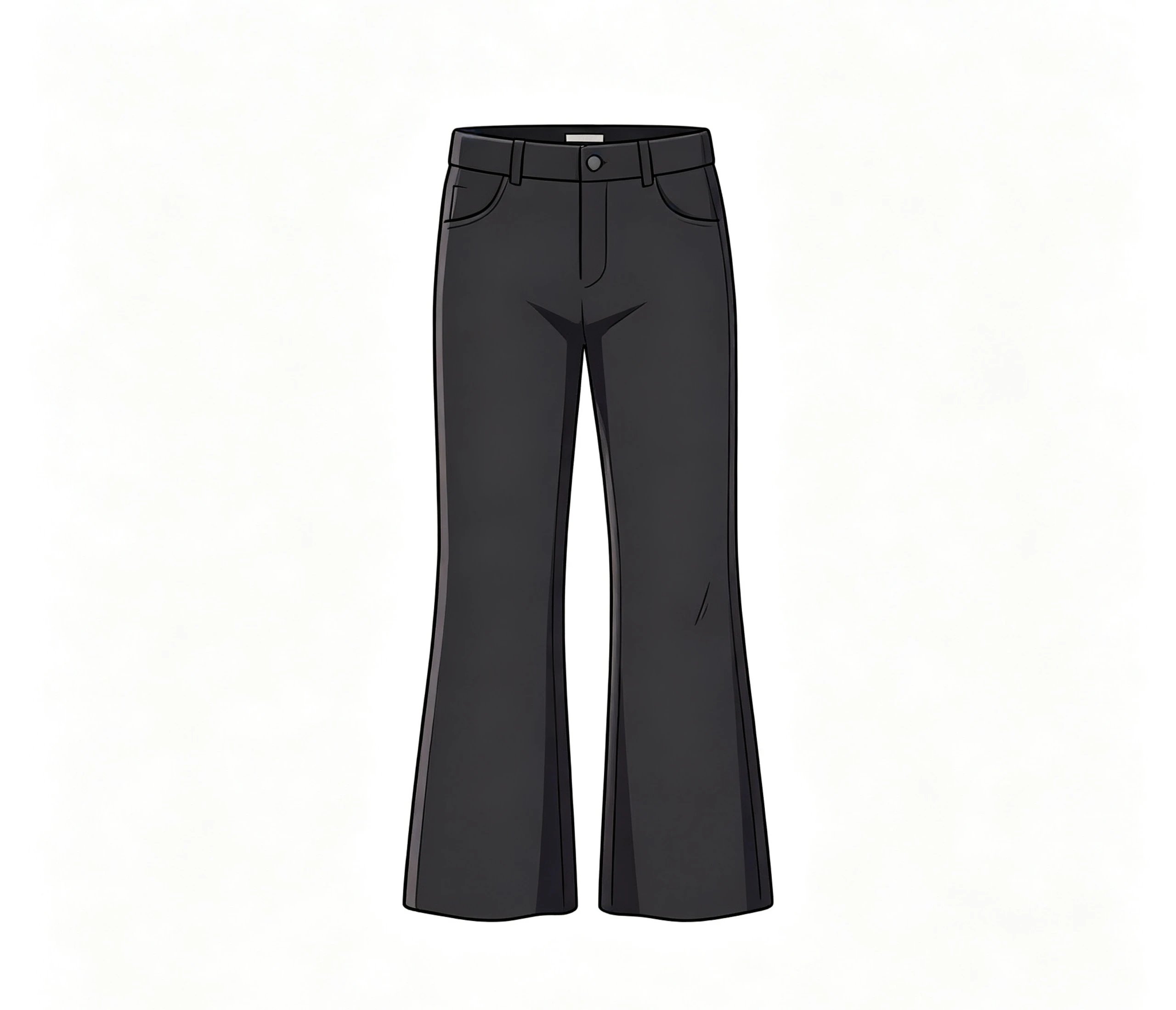 BL 24 Flared Jeans Black Washed Micro Flare Japanese Fabric