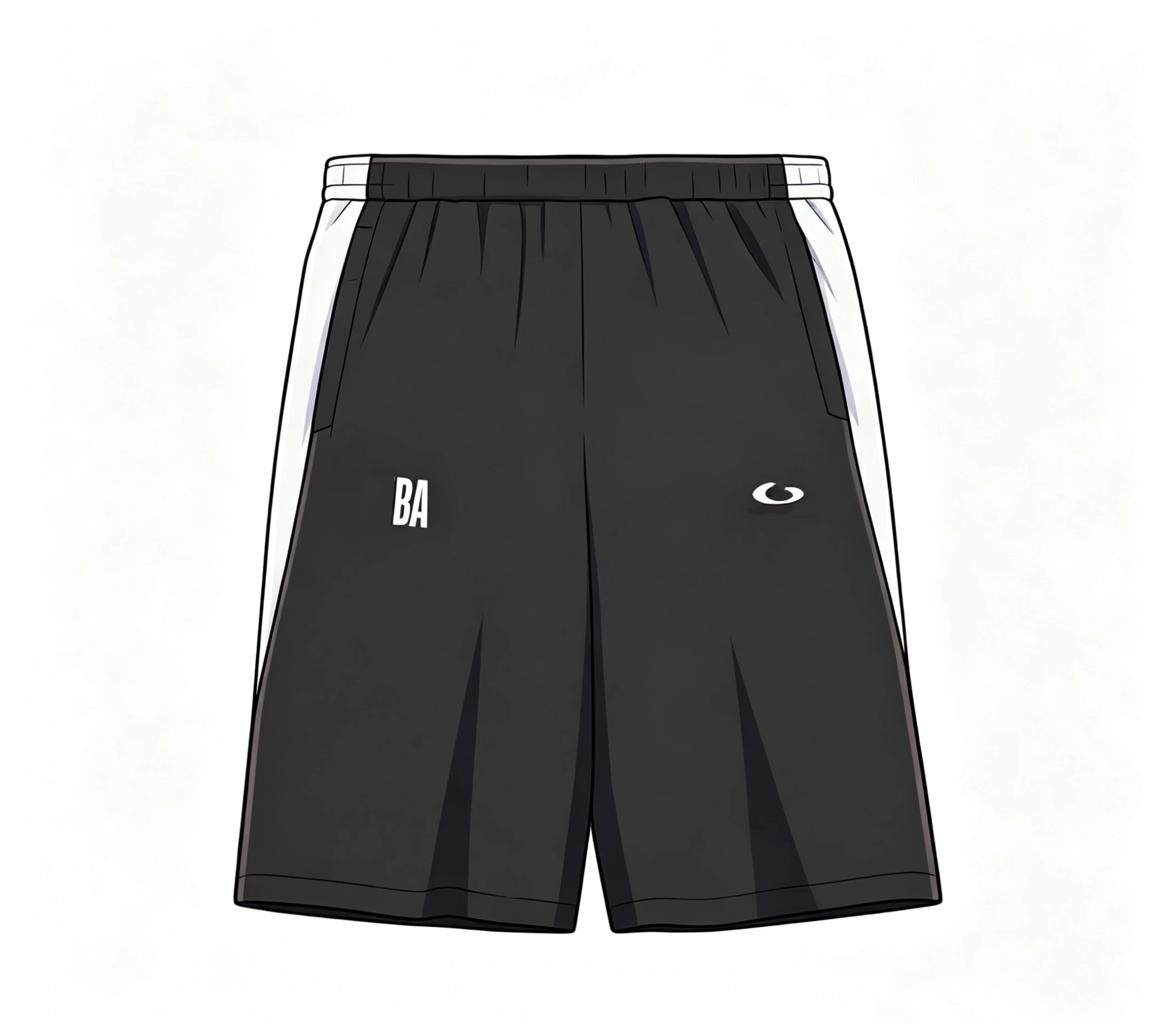 【 618 Event New Products in Stock 】 B × N Series SS26 Thin, Mid Waist, Contrast Embroidered Casual Shorts, Loose Edition, Men's Style