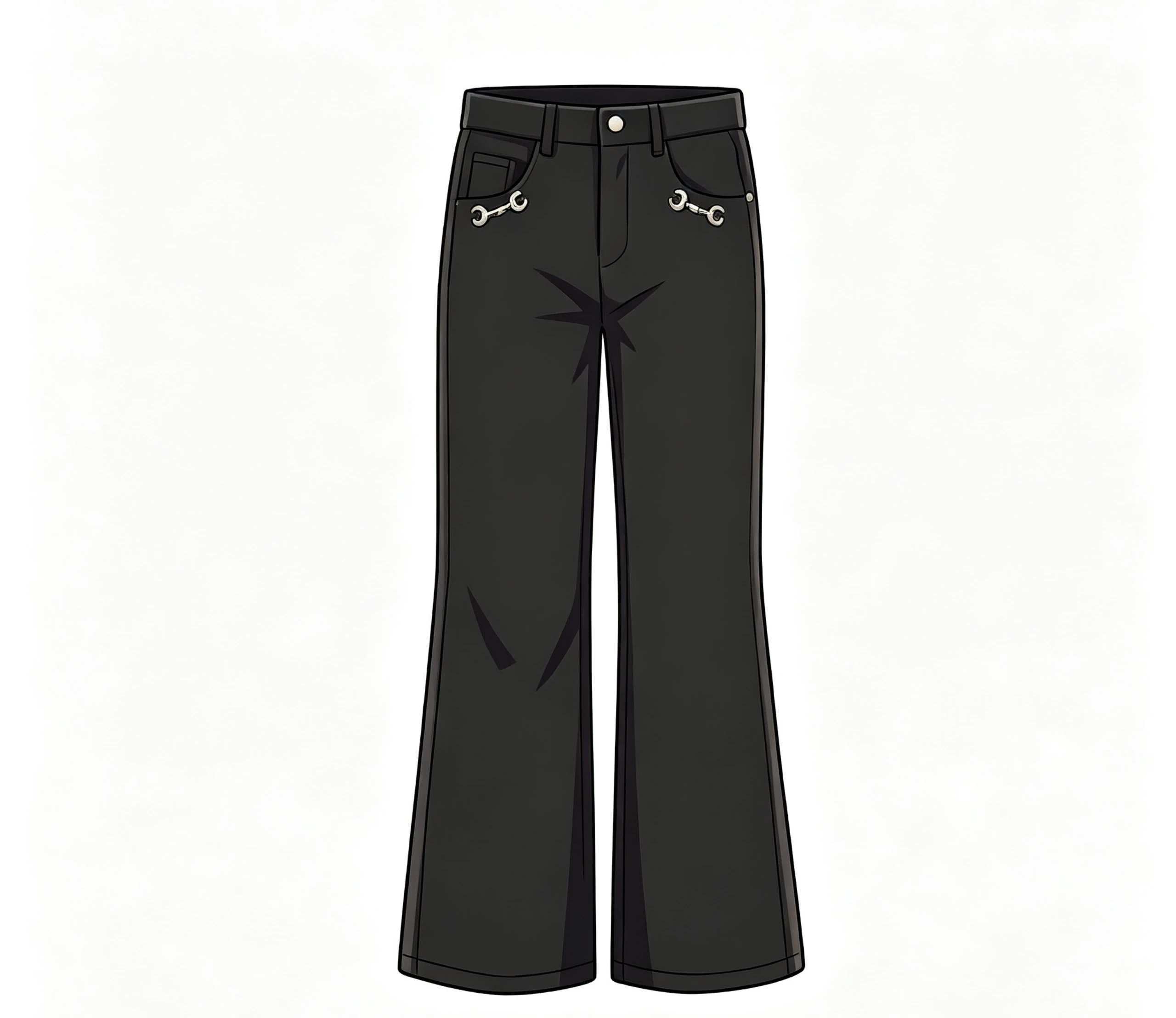 【 In stock shipment 】 New black G demna 26ss debut double lock silver plated jeans
