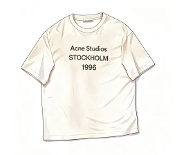 thumbnail for 718 Manufacturing [high-end cotton and linen material difference market fabric】Ac 1996 Black and White Two-color Loose Vintage Spray-on Faux Crewneck Short Sleeves T shirt