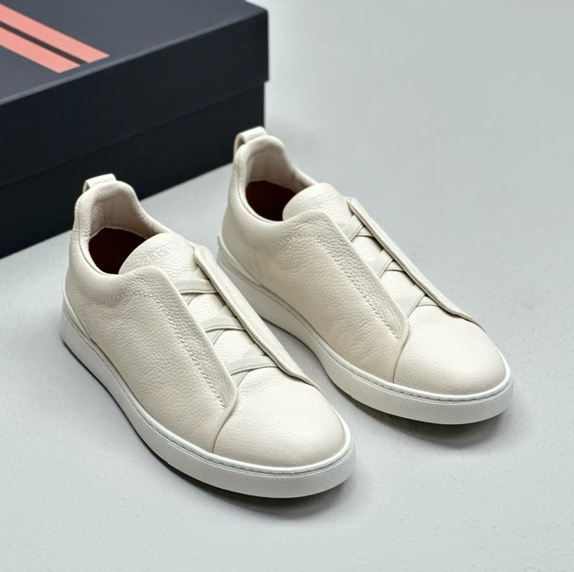Zegna Triple Stitch Shoes — white colorway — USFans Spreadsheet photo