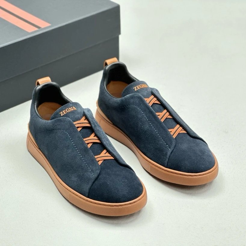 Zegna Triple Stitch Shoes — Blue Black colorway — USFans Spreadsheet photo