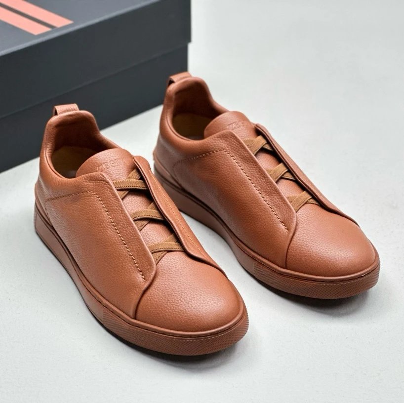 Zegna Triple Stitch Shoes — Reddish brown colorway — USFans Spreadsheet photo