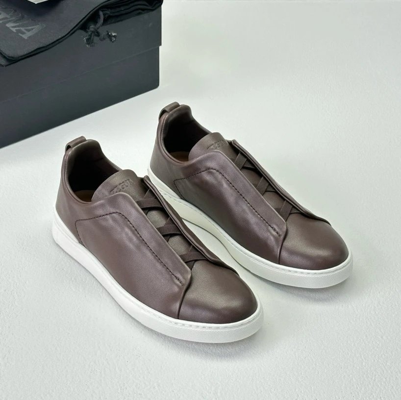 Zegna Triple Stitch Shoes — Dark brown colorway — USFans Spreadsheet photo
