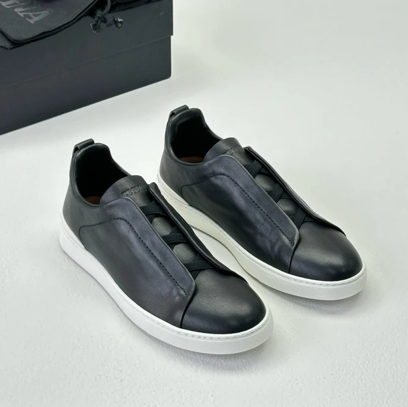 Zegna Triple Stitch Shoes — black and white colorway — USFans Spreadsheet photo