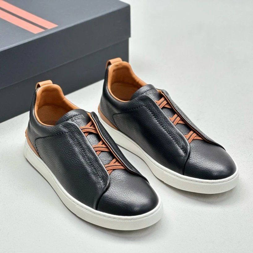 Zegna Triple Stitch Shoes — Black brown colorway — USFans Spreadsheet photo