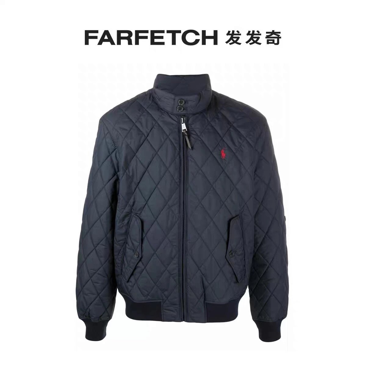 Polo Pony Grid Quilted Collar Jacket