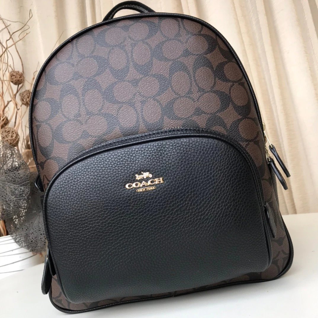 Coach Signature Canvas and Leather Backpack