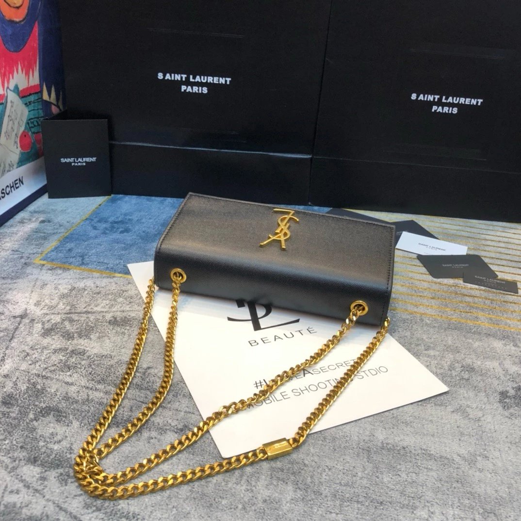 Saint Laurent Bag Logo Detail with Magnetic Snap
