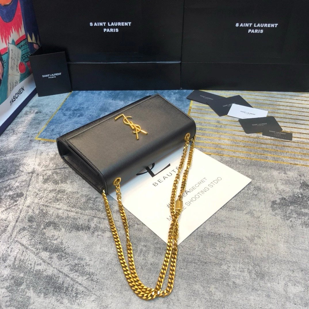 Saint Laurent Bag Logo Detail with Magnetic Snap