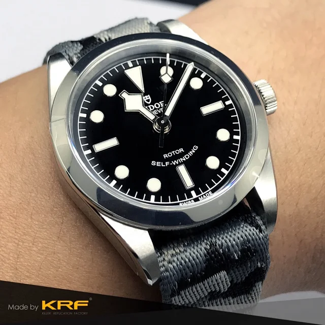 KRF厂帝舵V3碧湾糸列36mm 79500蓝面钢带(图4)