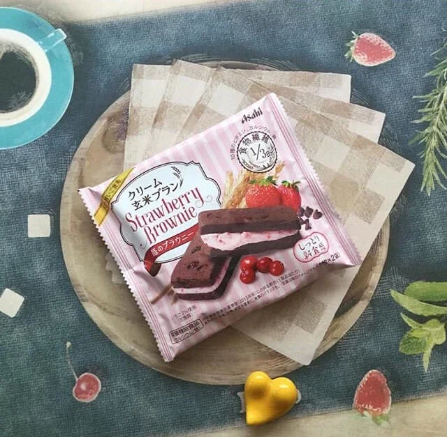 3袋套餐 日本直邮 国内运费包邮 Asahi朝日夹心玄米布朗尼饼干