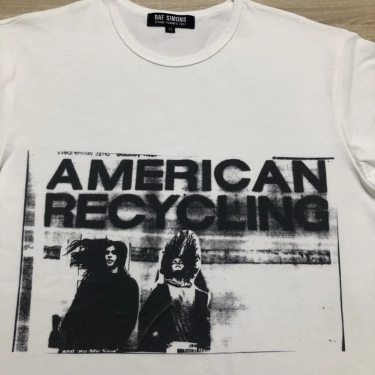 INSTOCK AR RAF SIMONS 02SS AMERICAN RECYCLING TEE ONLY 133