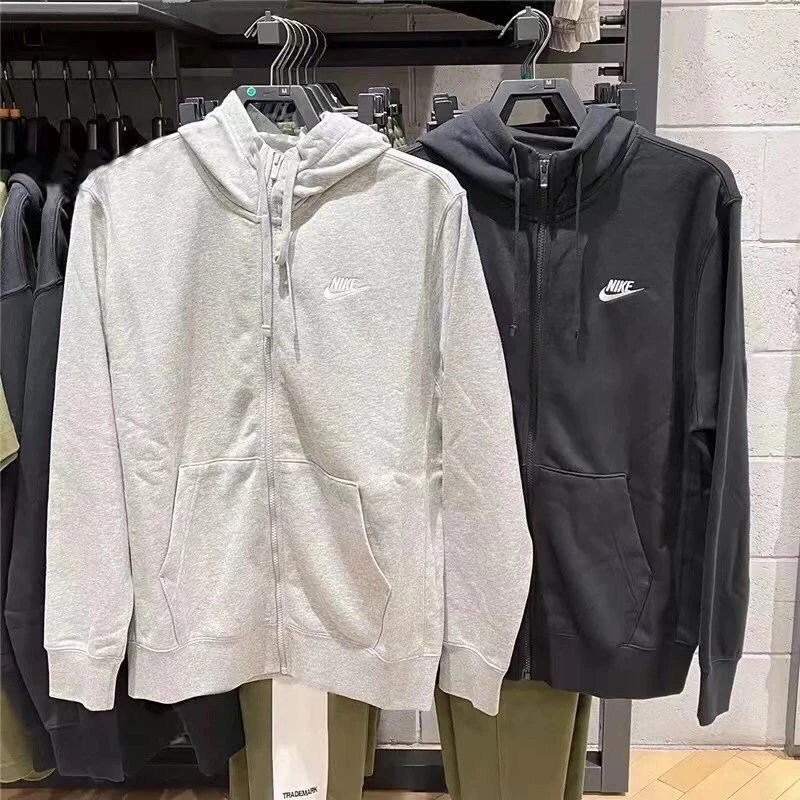 Men's New Arrival Spring/Fall Athletic Casual Knit Breathable Hooded Zip-Up Jacket & Sweatpants 2649