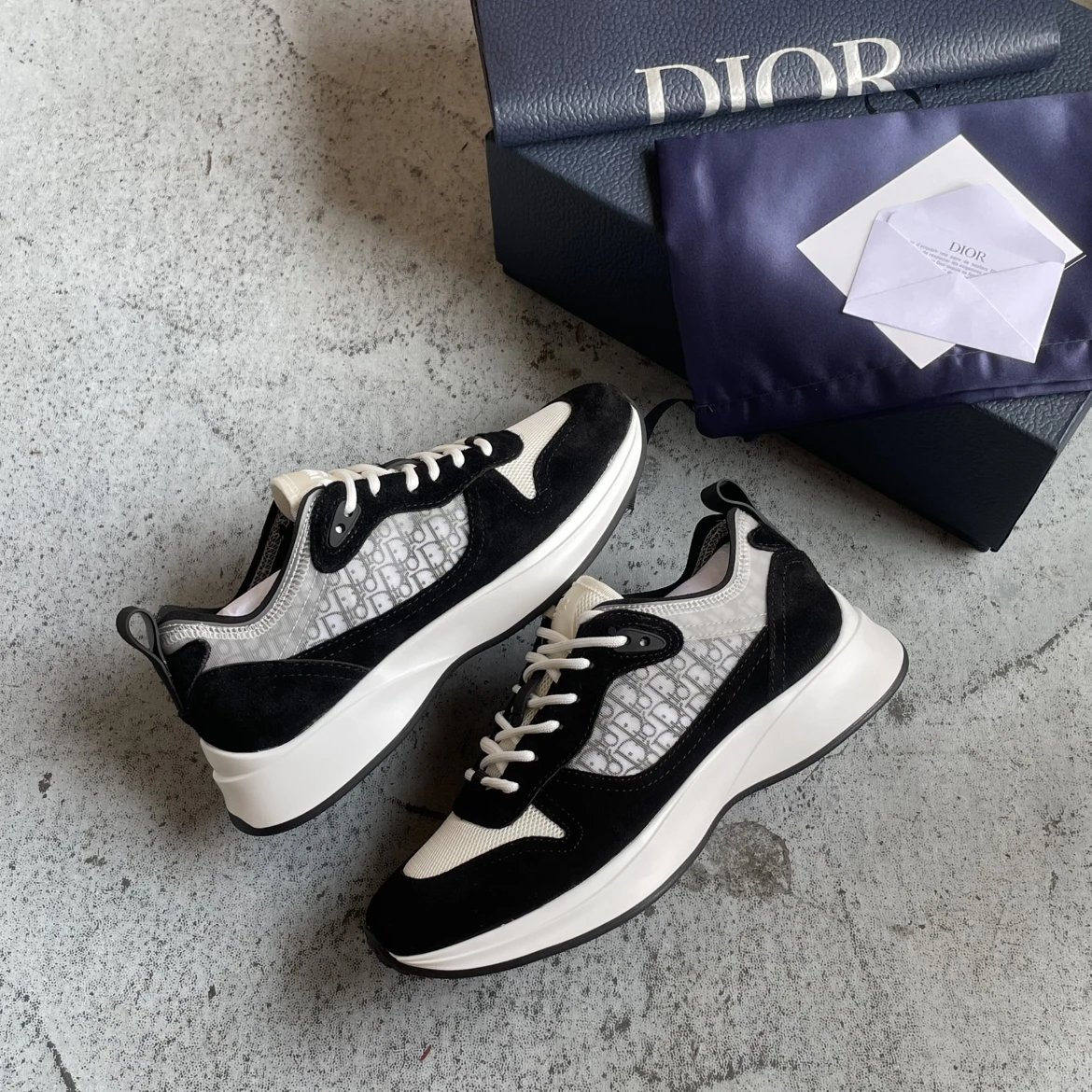 40-46 size Guanghuo B25 cowhide leather/fabric breathable/mesh breathable lifestyle casual sports shoes black and white