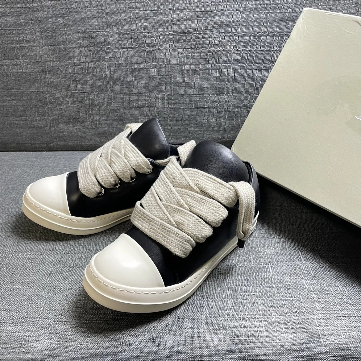 RO Little Fatty Chunky Lace-Up Sneakers, Milk Scented, Genuine Lambskin Lining, Unisex Fashion Shoes, Sizes 35-48, Ready to Ship from Guangzhou, Brand New in Original Packaging