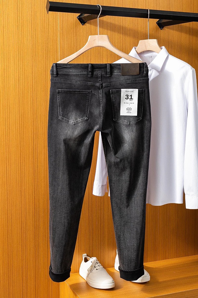Smoke Grey Stretch Denim