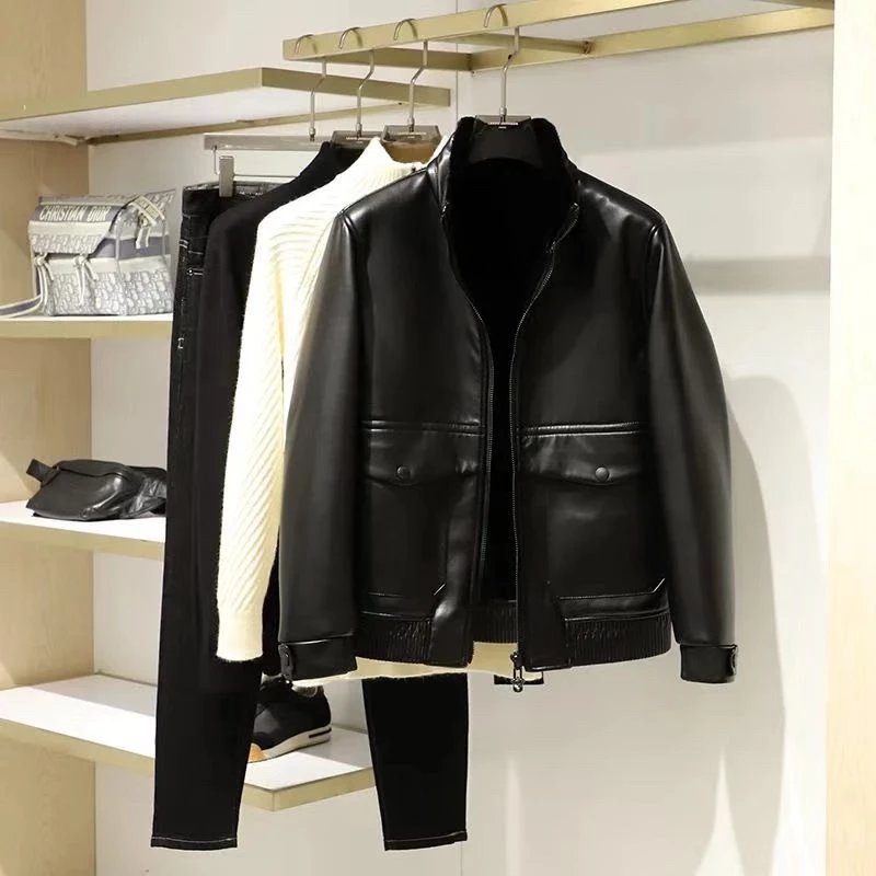 B3 shearling bomber jacket