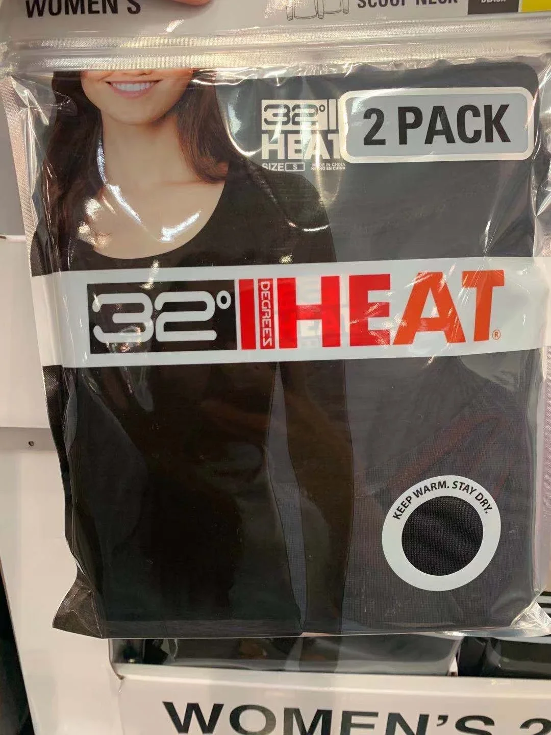 美国代购32度保暖内衣 新兴科技面料 超薄恒温保暖 让你的肌肤温度保持32度恒温