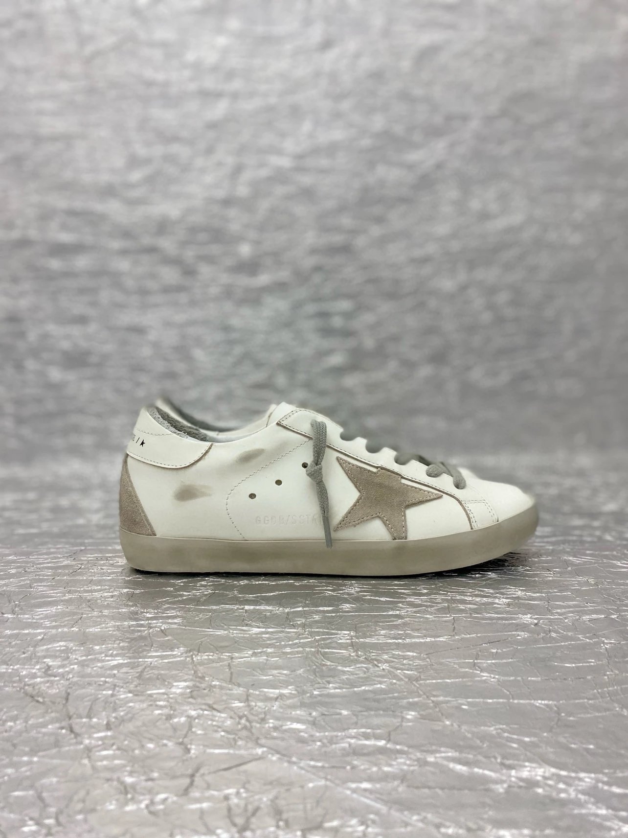 (SUPER STAR series) GGDB five pointed star small dirty shoes dirty shoes white shoes board shoes height increasing shoes couple shoes gray star