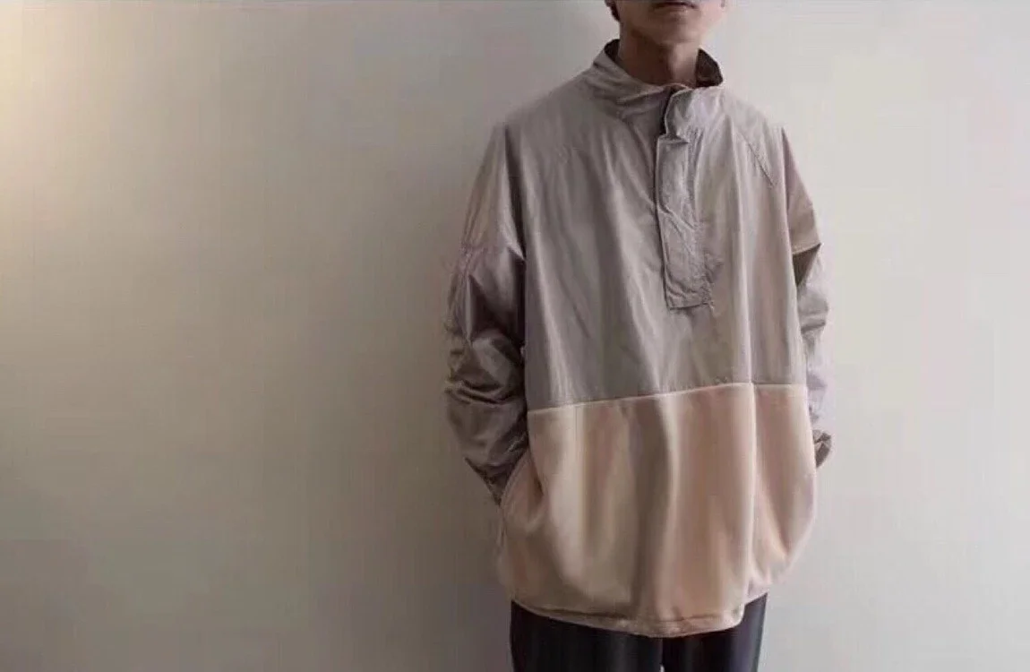 售完】18SS CAVEMPT C.E DESIRE HALF ZIP 摇粒绒冲锋衣拼色夹克