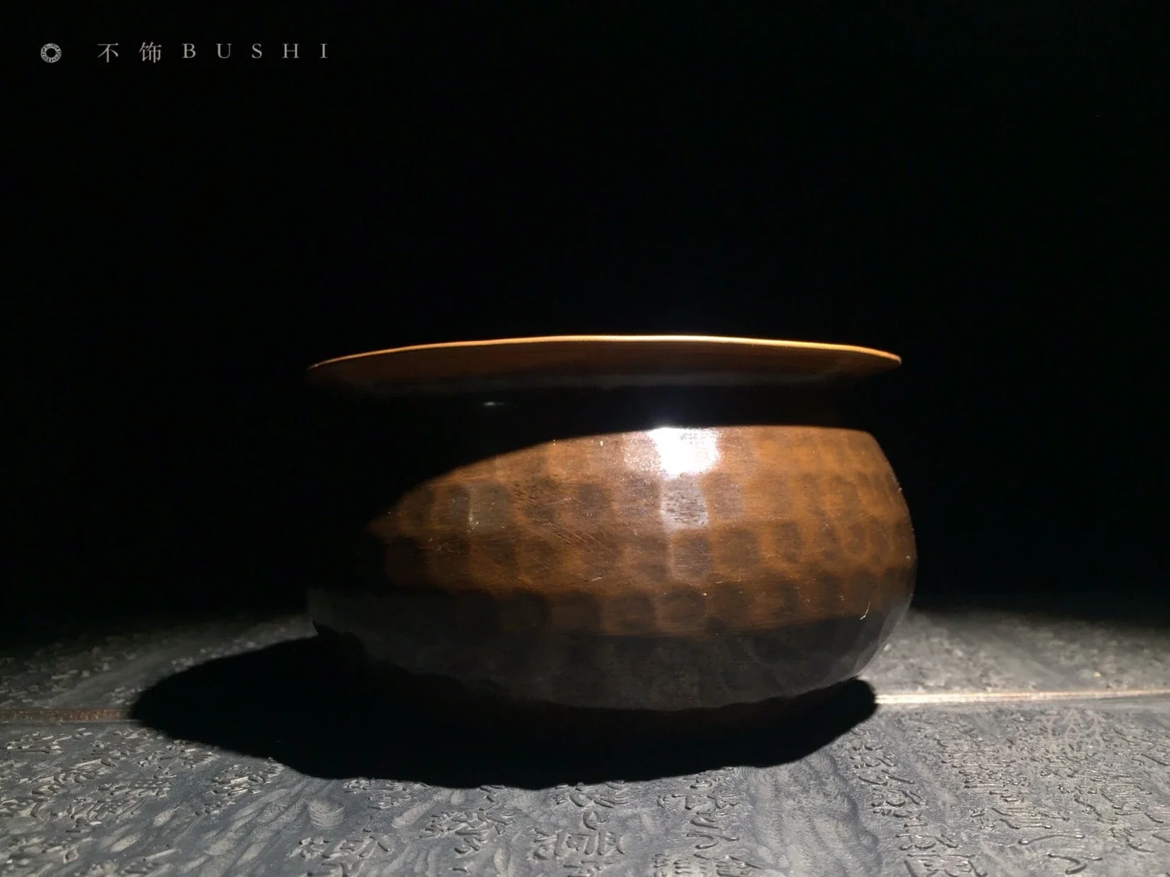 日本古美术|明治—昭和时代厚重型铜建水|茶道具|铜器