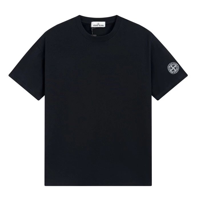 New Summer Short Sleeve T-Shirt with Cuff Compass Print