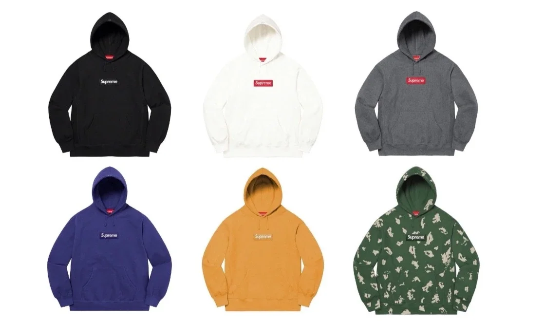 新款】SUPREME BOX卫衣Supreme FW21 Box Logo Hooded Sweatshirt 黑白