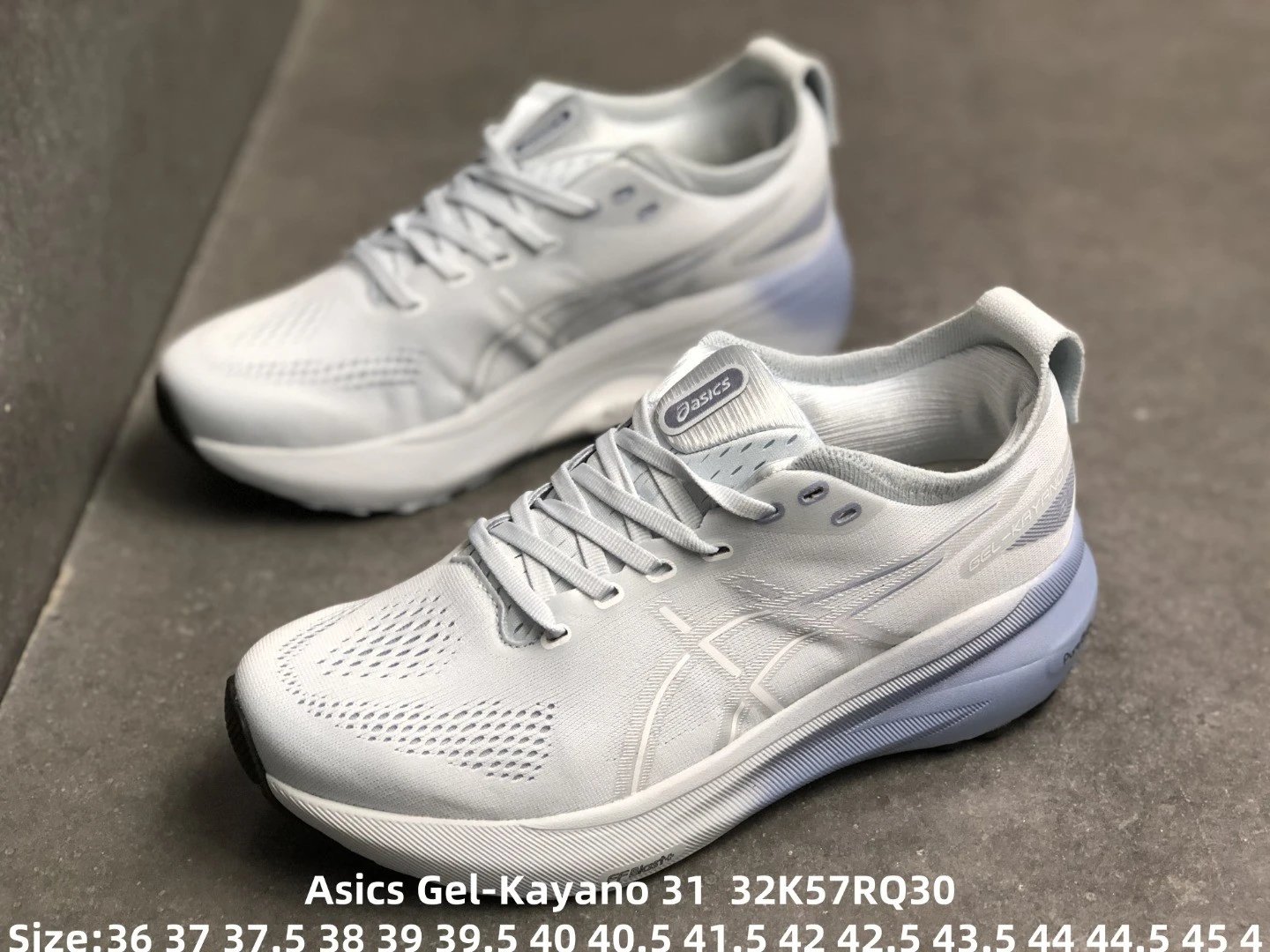 亚瑟士 Asics Gel-Kayano 31代 运动休闲透气专业跑鞋  货号：1012B670-021 ，原档案据数开发楦型纸版 原装印尼工代进口单丝纤维程工网布鞋面/32K57RQ30