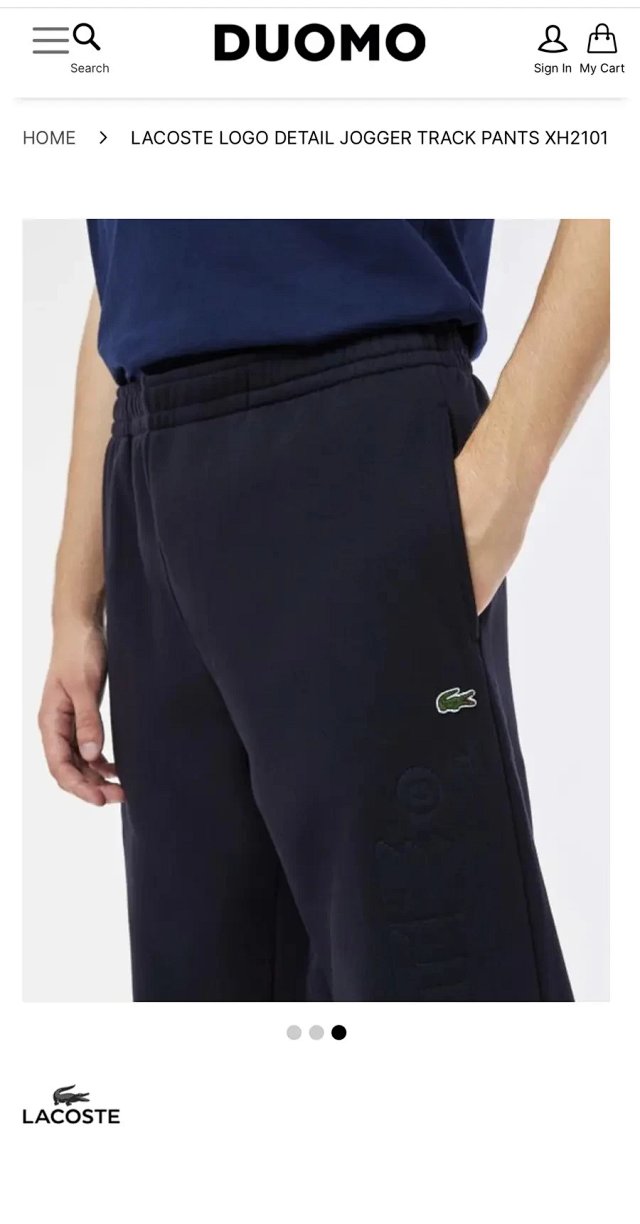 Lacoste fleece lined sweatpants