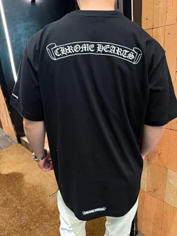 thumbnail for Independent - Chrome Hearts 26SS letter print short-sleeve T-shirt for 4999 purchase, developed 21-count smooth plain fabric 180g, combed cotton ribbed 210g, glue paste printed fabric, washed loose fit