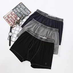 thumbnail for 【3条一组】拉夫劳伦纯棉男士平角裤  纯原单正品 面料有弹力