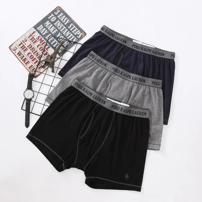 【 Set of 3 】 Ralph Lauren pure cotton men's boxer shorts, pure original, genuine fabric with elasticity