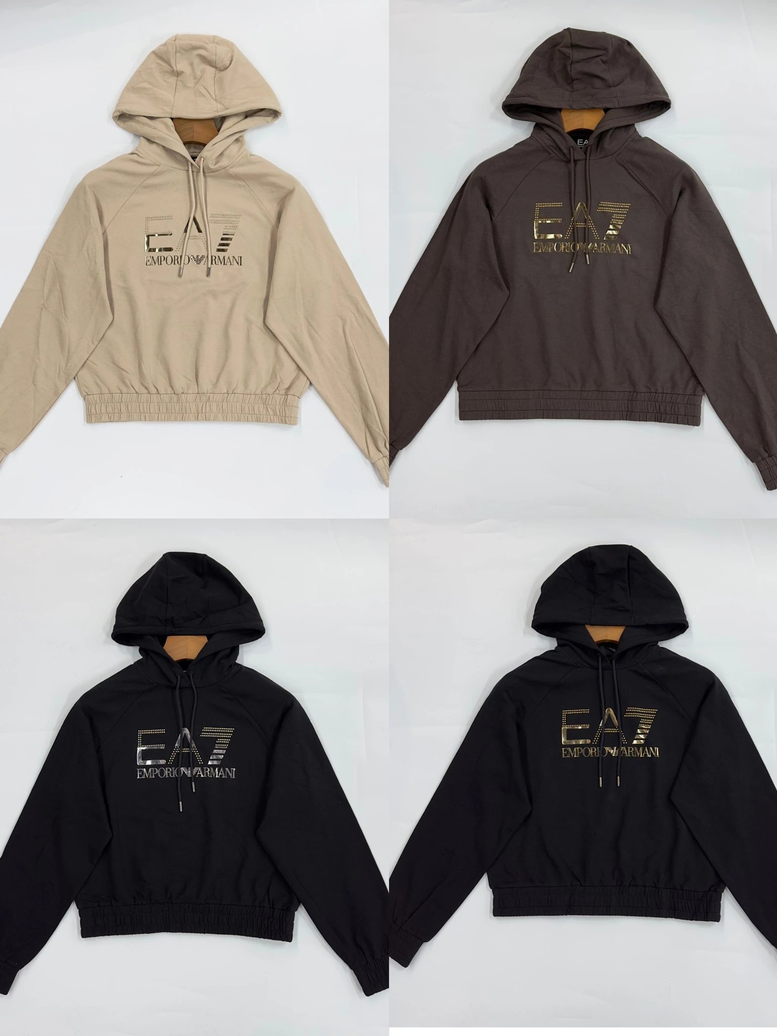 3天发～26新款意大利EA7连帽套头卫衣女装四色包邮