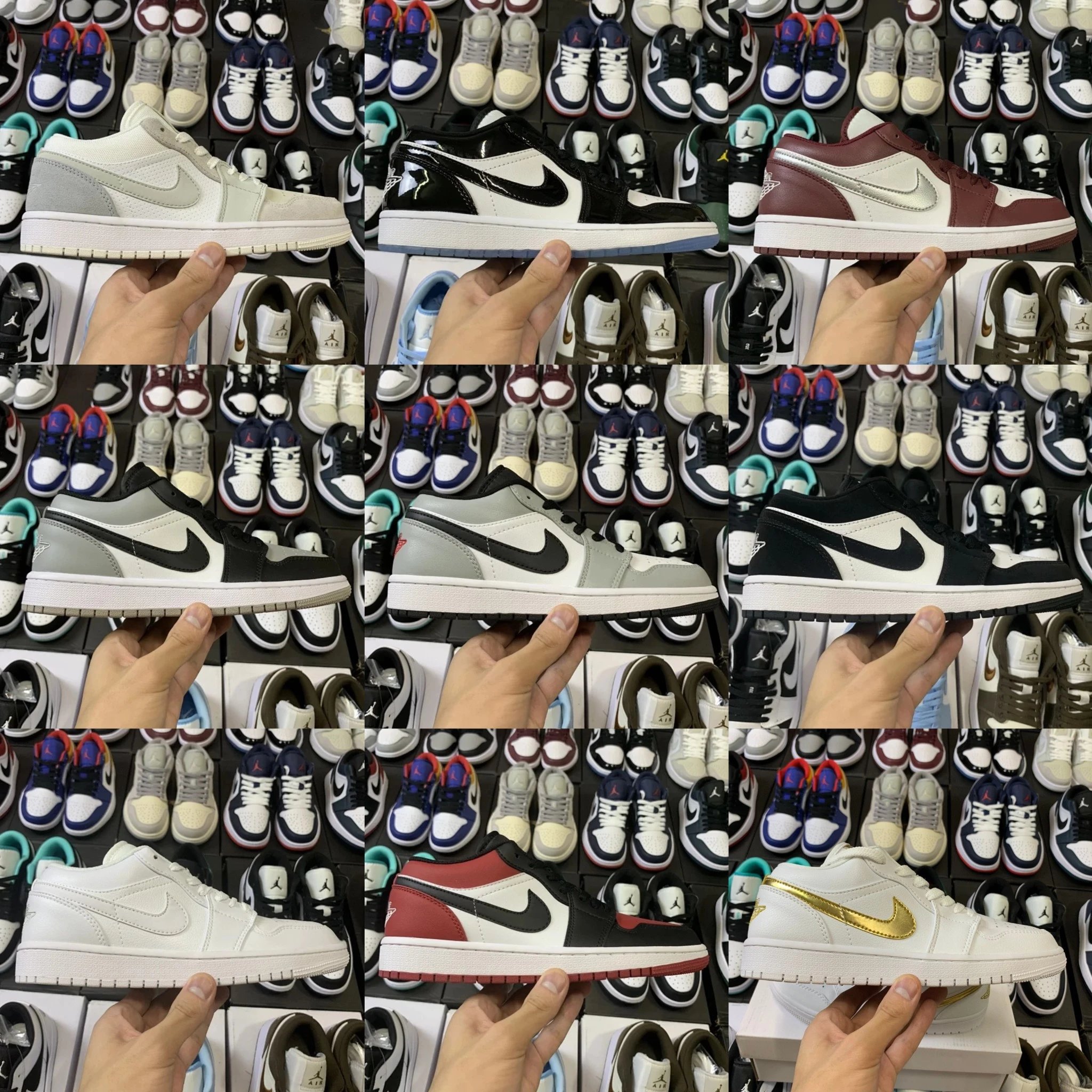 Nike Air Jordan 1 Low Multi Color Basketball Sneakers