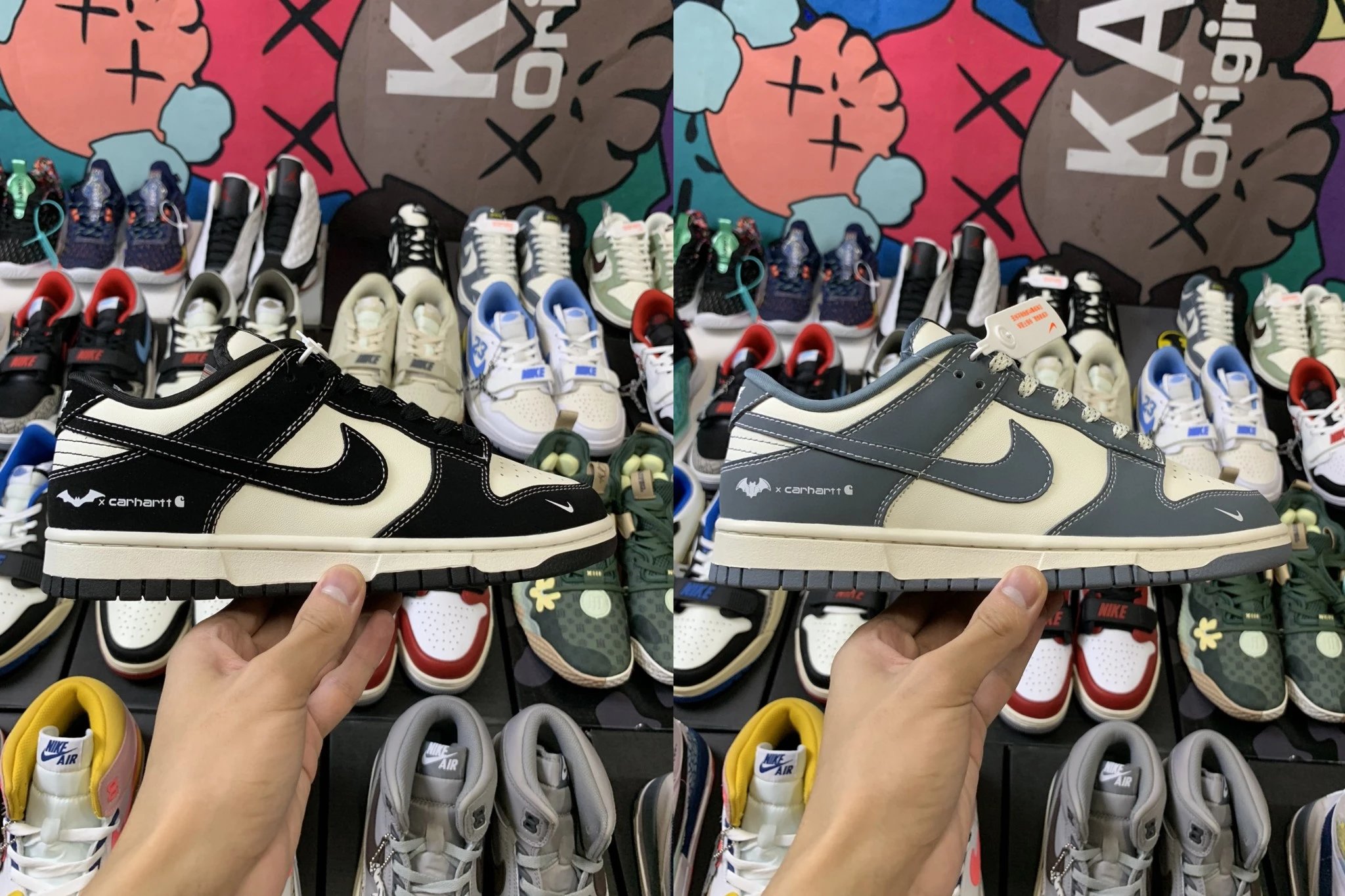 Nike Dunk SB Low Custom Batman Carhartt Sneakers