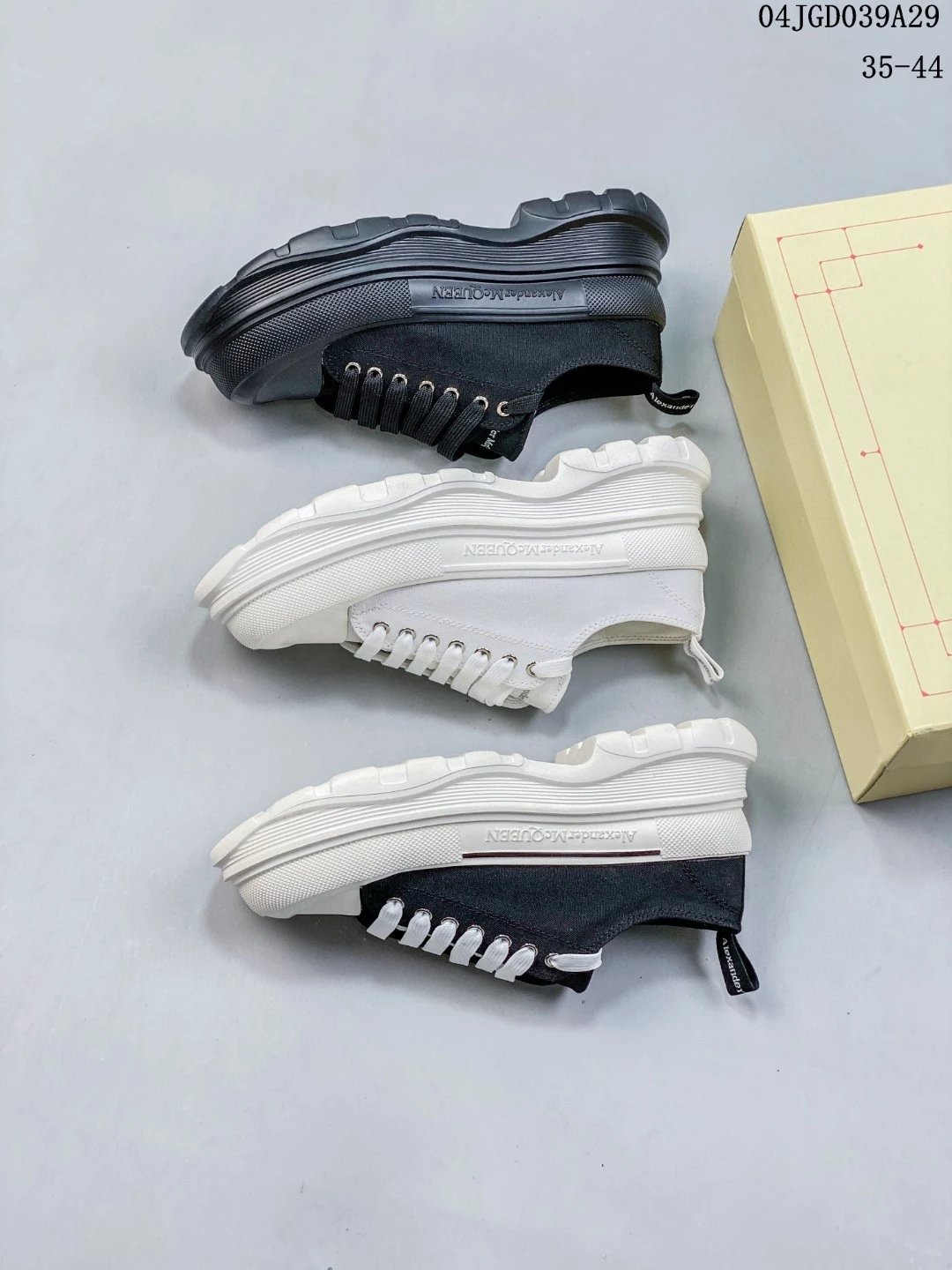Alexander McQueen Sole Leather Platform Sneakers
