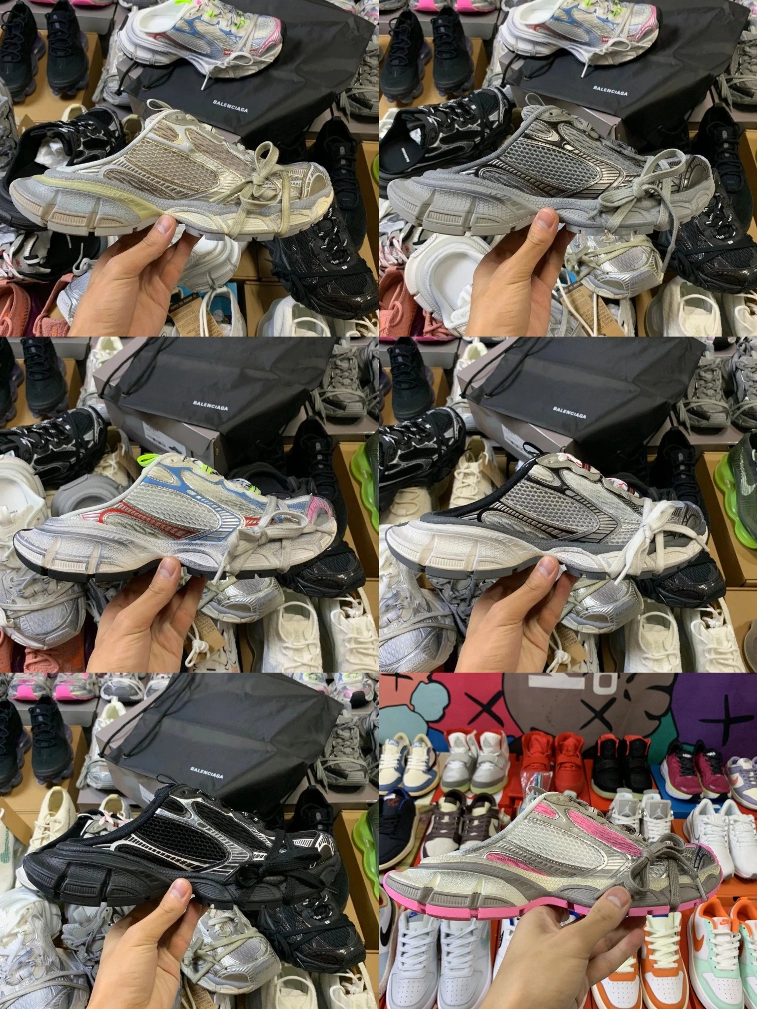 Balenciaga 3XL Breathable Mule Sneakers Multi-color