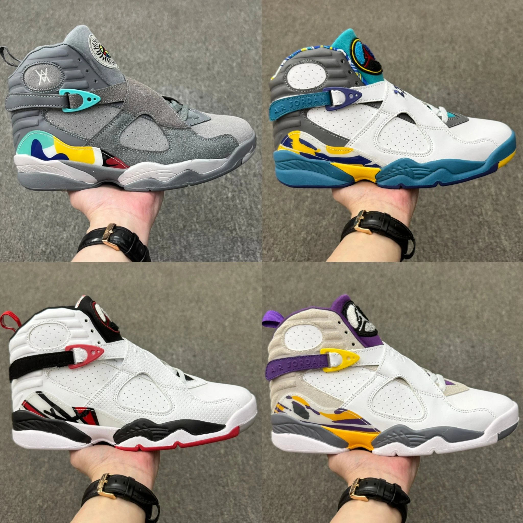 Air Jordan 8 Retro High Top Basketball Shoes Multicolor